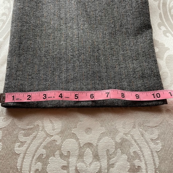 Claiborne Suits Gray Herringbone Trousers Size 16 - Picture 8 of 10
